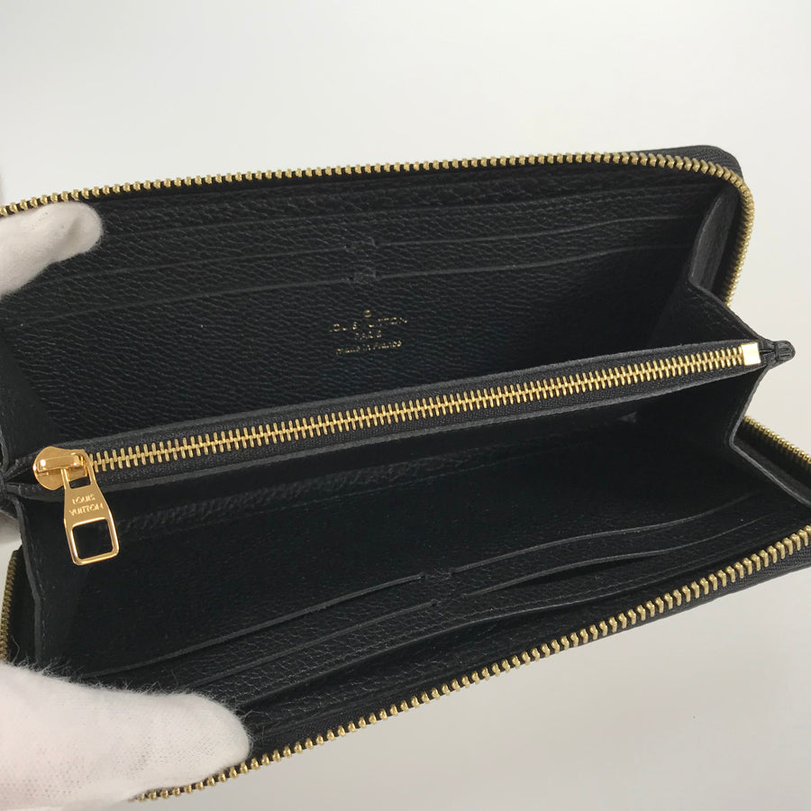 LOUIS VUITTON Monogram Empreinte Portefeuille Clemence M60171 Long wallet Round zipper