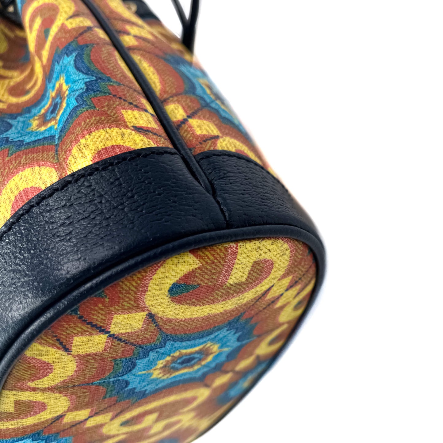 Gucci Kaleidoscope 100 Leather Canvas Bucket Bag