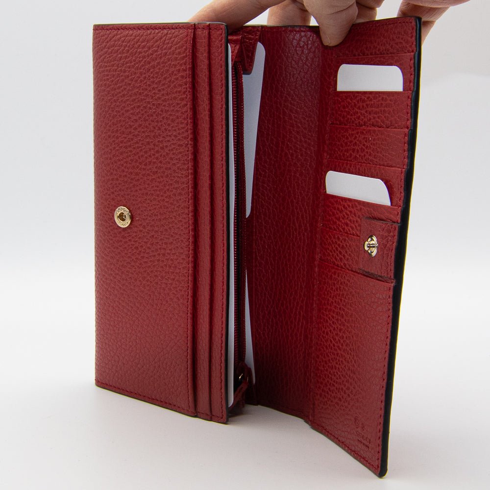 Gucci Red Leather GG Interlocking 449279