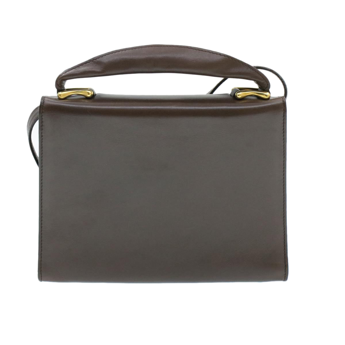 Celine Hand Bag Leather 2way Brown rd530