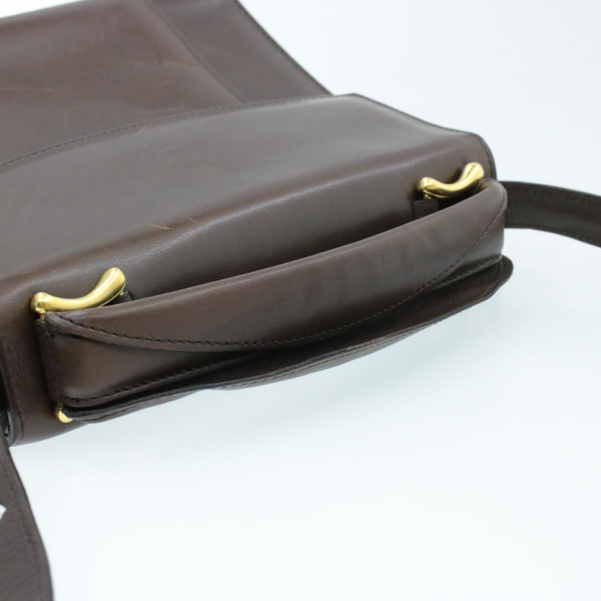 Celine Hand Bag Leather 2way Brown rd530