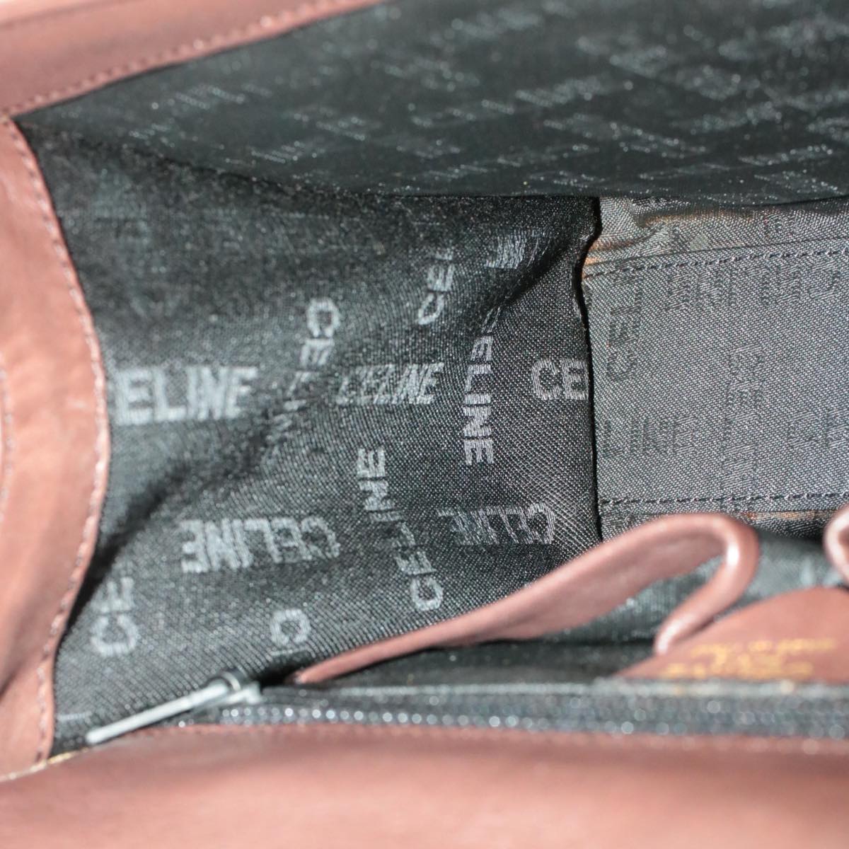Celine Hand Bag Leather 2way Brown rd530