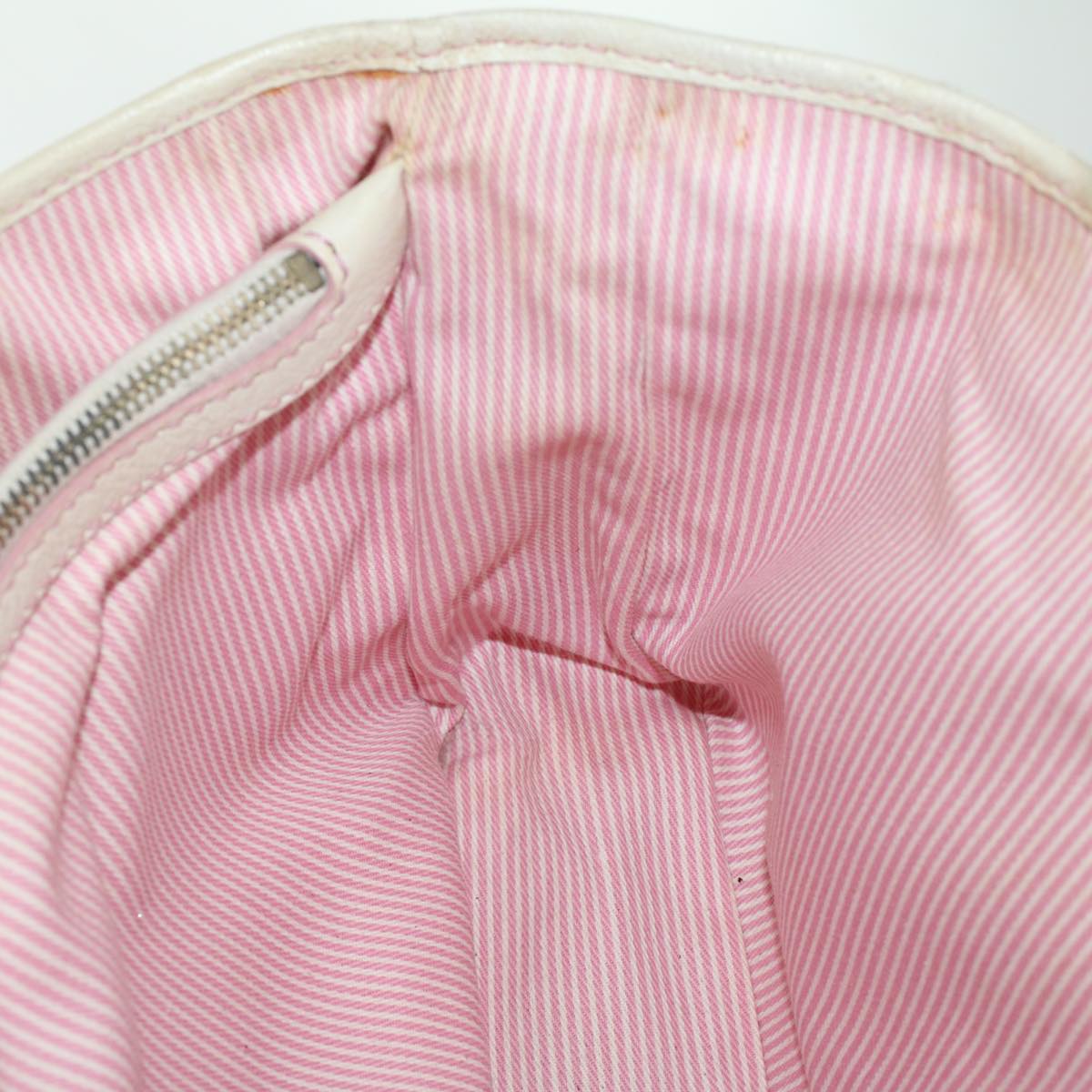 Celine C Macadam Canvas Hand Bag Leather Pink yb138