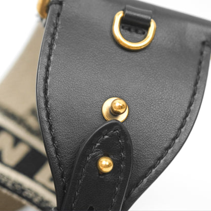 Christian Dior Navy 'Christian Dior Paris' Embroidery Shoulder Strap