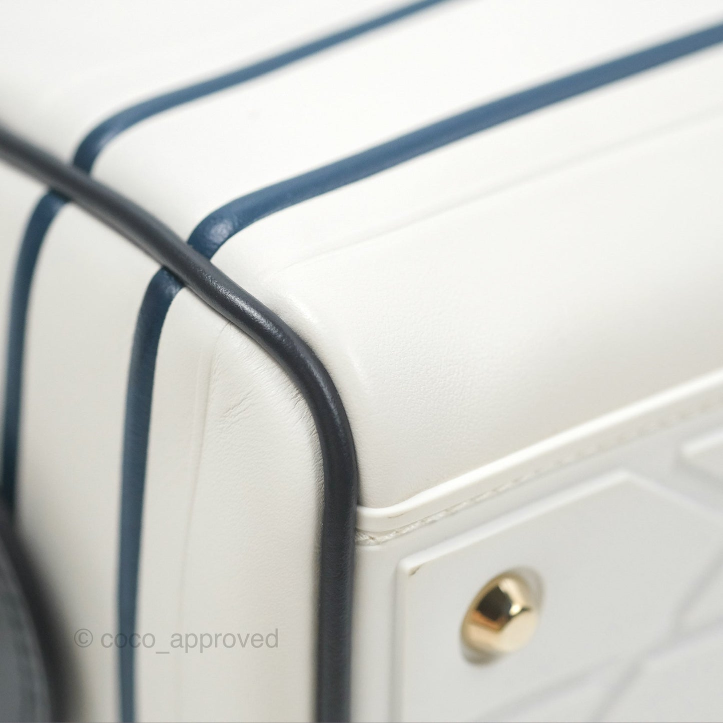 Dior Small Dior Vibe Zip Bowling Bag White Navy