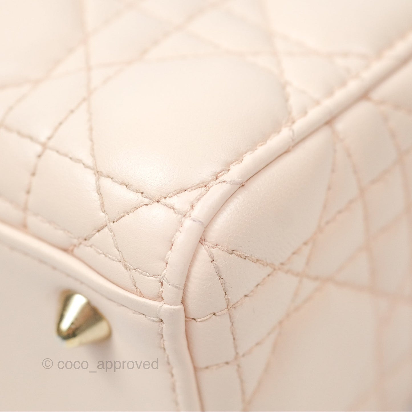 Christian Dior My ABCDior Lady Dior Baby Pink Cannage Lambskin Gold Hardware