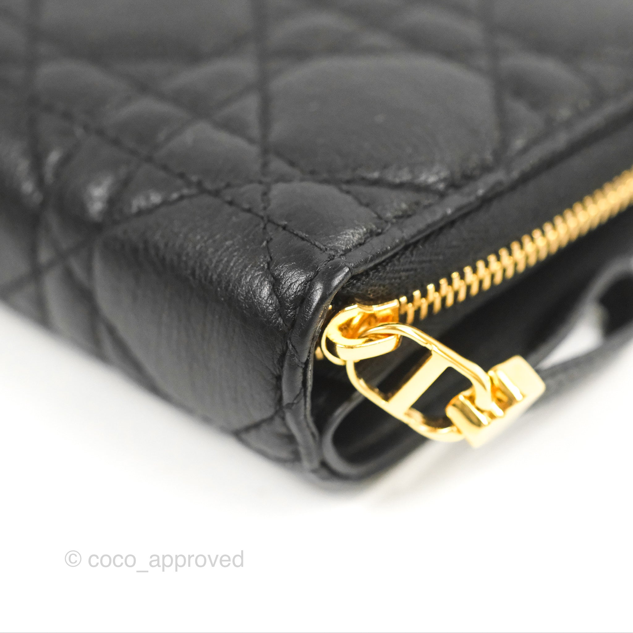 【すぐ届く☆】Dior Caro Scarlet ウォレット ブラック すぐ届く☆】Dior Caro Scarlet ウォレット ブラック