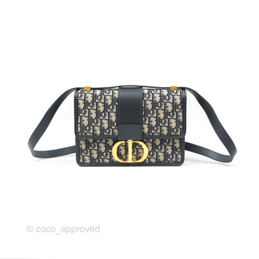 Dior 30 Montaigne Bag Navy Dior Oblique Jacquard