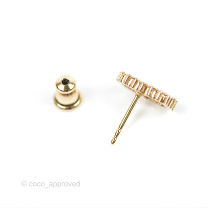 Dior Clair D Lune Crystal Earrings Gold Tone