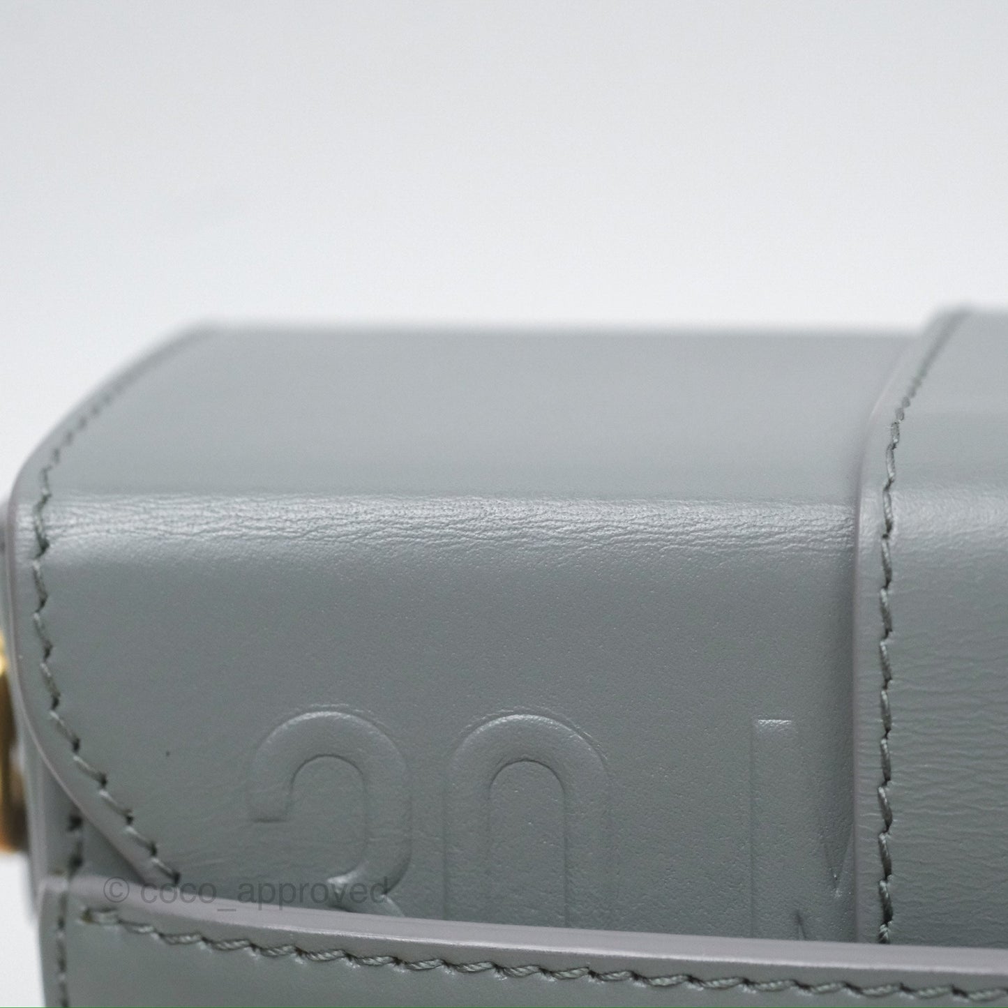 Christian Dior 30 Montaigne Box Bag Grey Calfskin