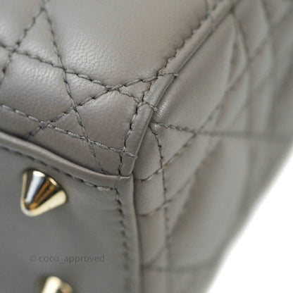 Christian Dior Lambskin My ABCDior Lady Dior Grey Gold Hardware