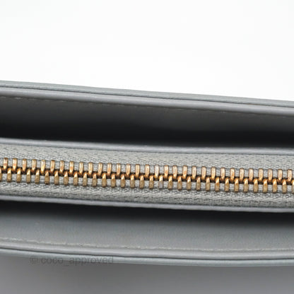 Christian Dior Dior Caro Every Dior Pouch Stone Gray Cannage Calfskin