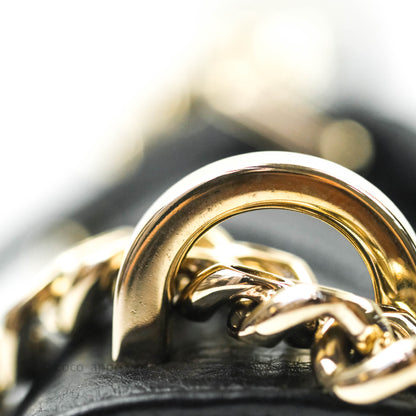 Christian Dior Small Diorama Calfskin Flap Bag Black Gold Hardware