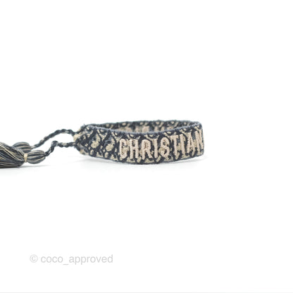 Christian Dior Bracelet Set Navy Blue Dior Oblique Embroidery