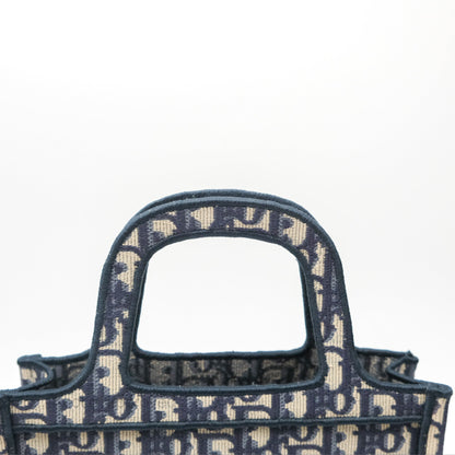 Dior Mini Book Tote Blue Oblique Canvas