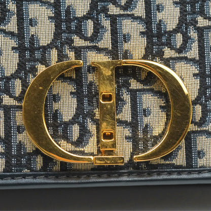 Christian Dior 30 Montaigne with Chain Blue Dior Oblique Jacquard