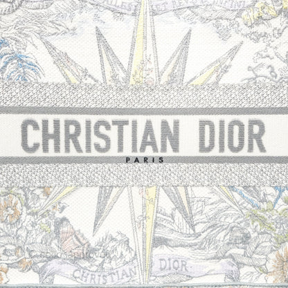 Christian Dior Medium(Old Small) Book Tote White Multicolor Rêve d'Infini Embroidery