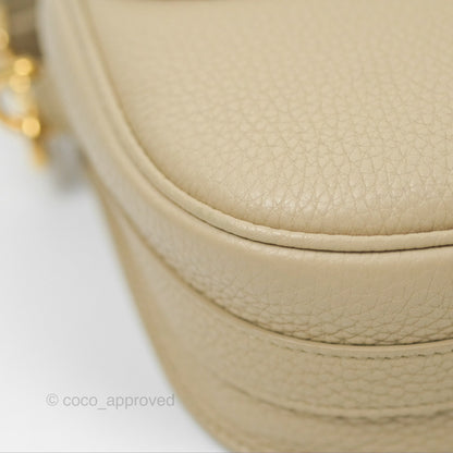 Christian Dior Medium Bobby Flap Beige Grained Calfskin