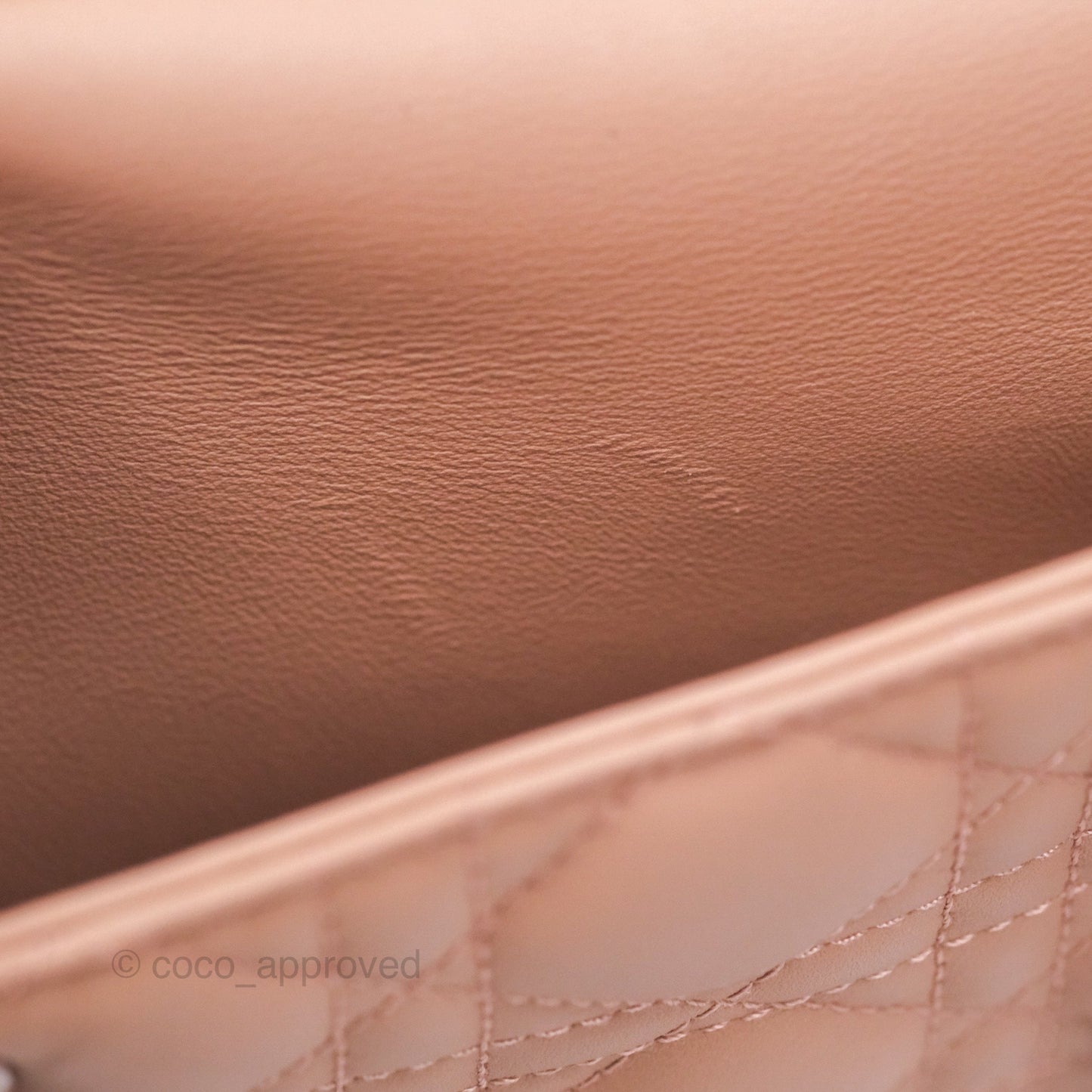 Christian Dior Medium Lady Dior Blush Ultramatte Cannage Calfskin