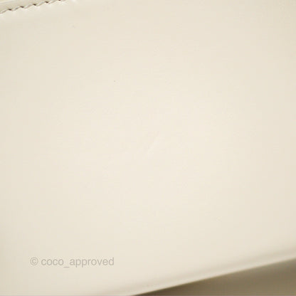 Christian Dior 30 Montaigne Box Bag White Calfskin