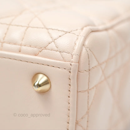 Christian Dior My ABCDior Lady Dior Baby Pink Cannage Lambskin Gold Hardware
