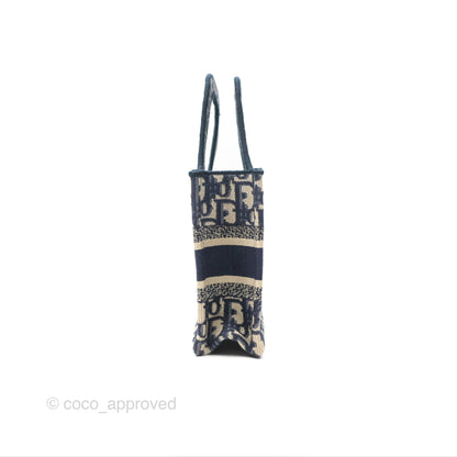 Dior Mini Book Tote Blue Oblique Canvas