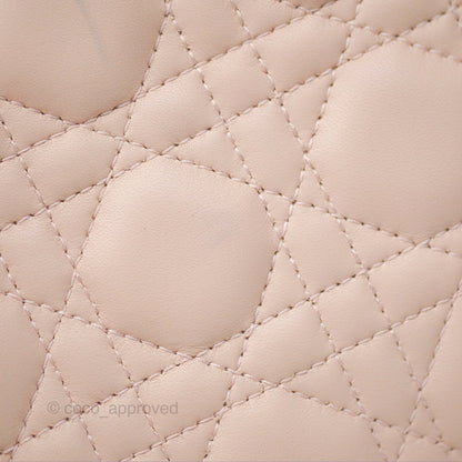 Christian Dior My ABCDior Lady Dior Pale Pink Cannage Lambskin Gold Hardware