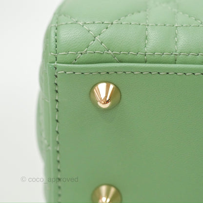 Christian Dior My ABCDior Lady Dior Avocado Green Lambskin Gold Hardware