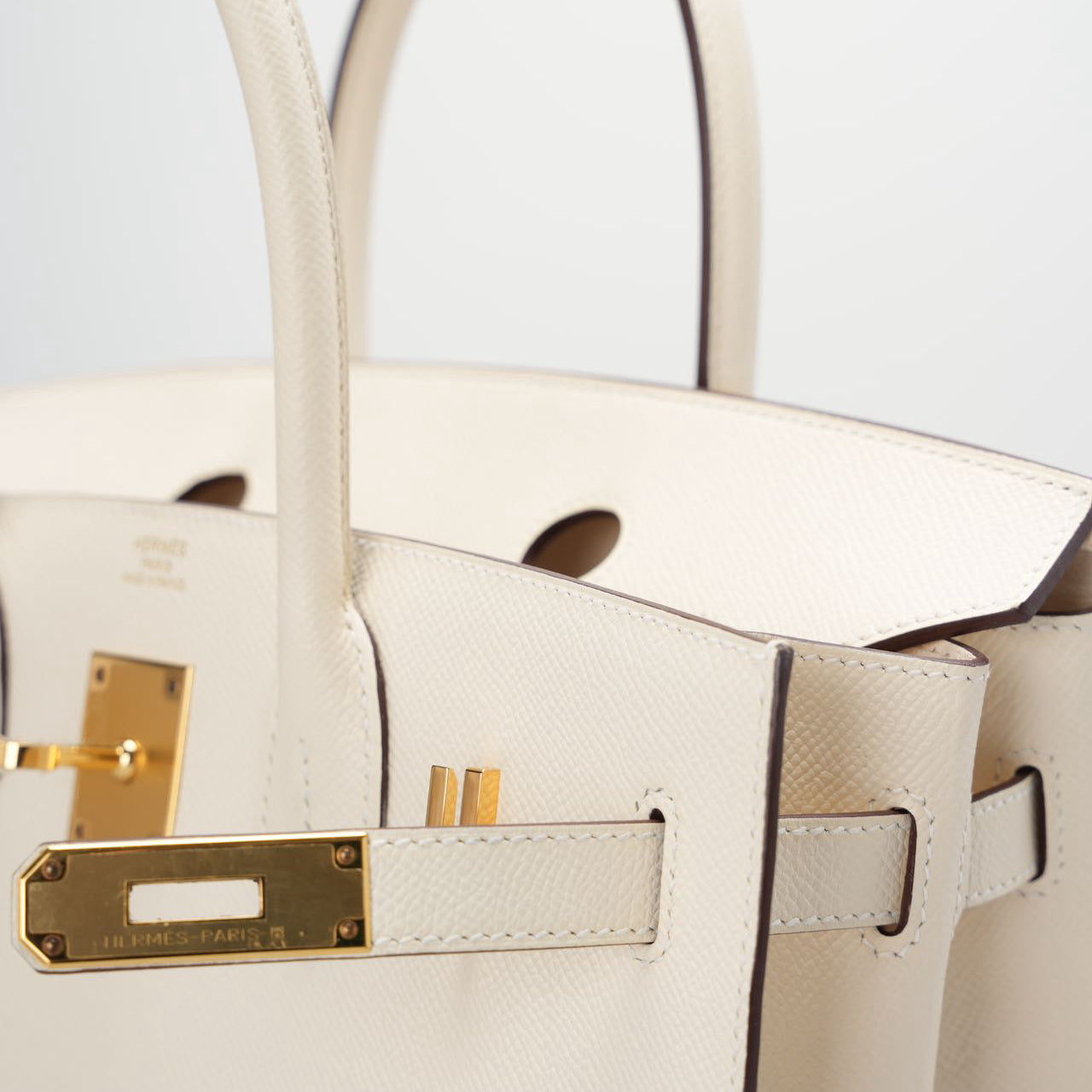 Hermes Birkin 30 Sellier Bag in Nata Epsom Leather with Gold Hardware
