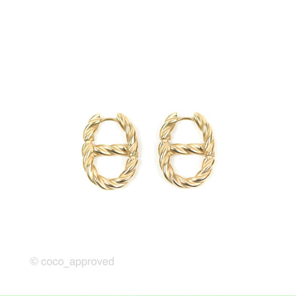 Dior 30 Montaigne Twist Earrings Gold Tone