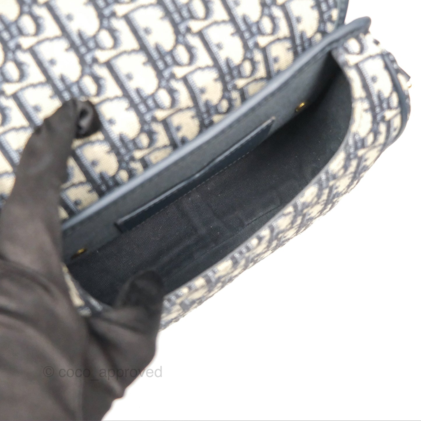 Dior Medium Bobby Bag Blue Oblique Jacquard Canvas