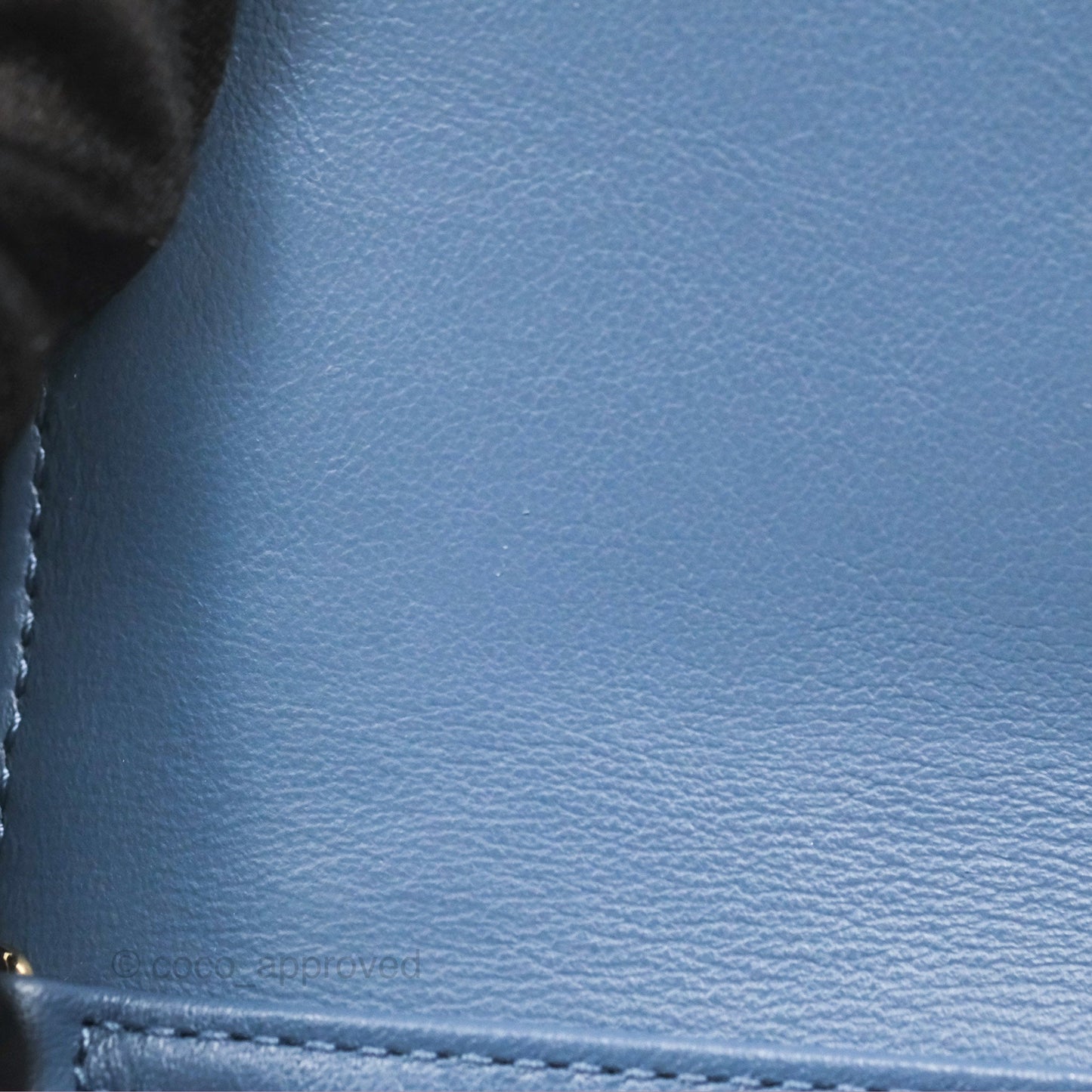 Christian Dior Nano Lady Dior Pouch Cloud Blue Cannage Patent