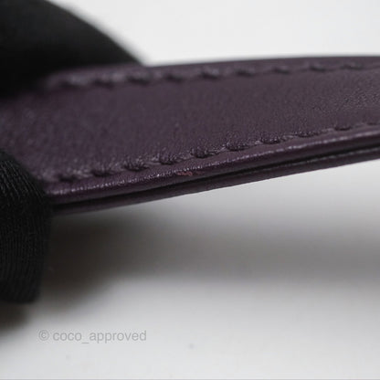 Christian Dior Medium Lady Dior Dark Purple Lambskin Silver Hardware