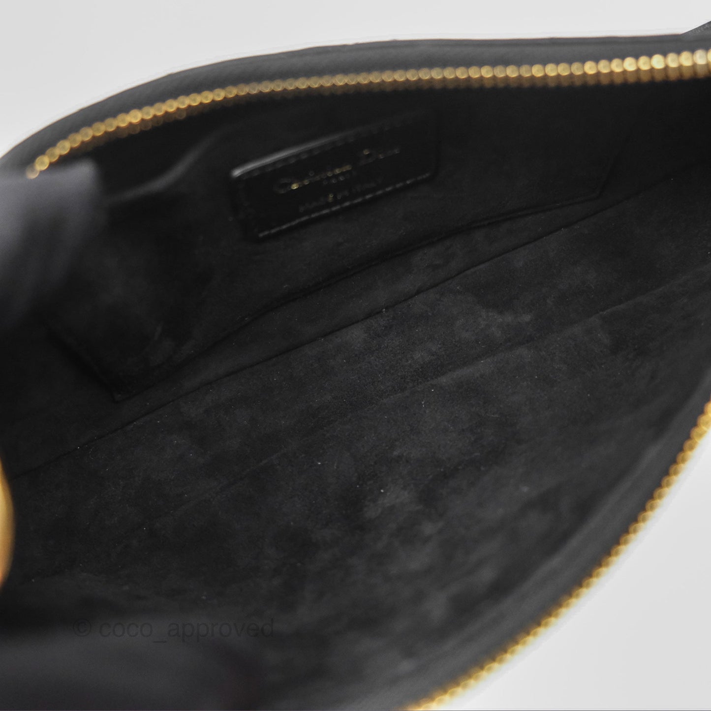 Christian Dior CD Lounge Bag Black Supple Macrocannage Lambskin
