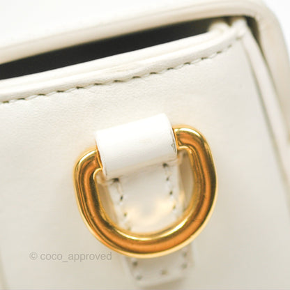Christian Dior 30 Montaigne Box Bag White Calfskin