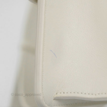 Christian Dior Small 30 Montaigne Box Bag White Calfskin
