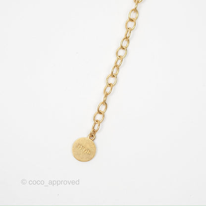 Christian Dior Petit CD Choker Necklace Gold Tone
