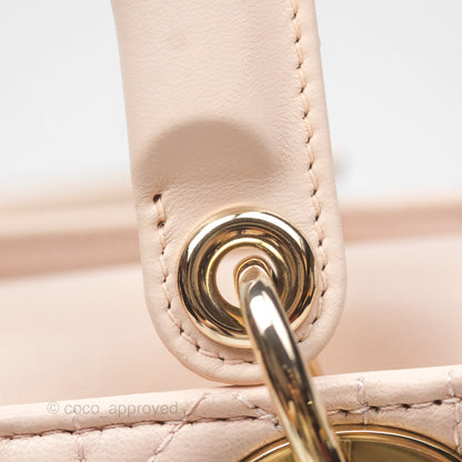 Christian Dior Lambskin My ABCDior Lady Dior Pink Gold Hardware