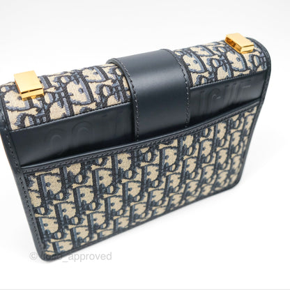 Dior 30 Montaigne Bag Blue Dior Oblique Jacquard
