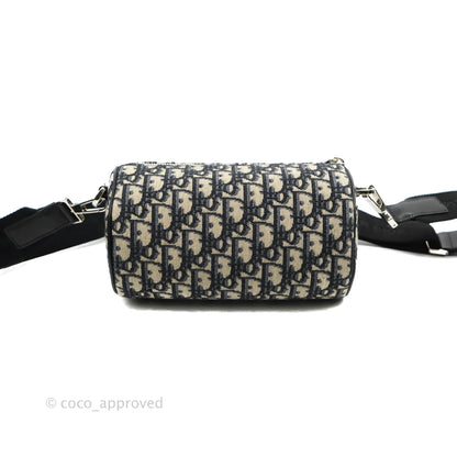 Christian Dior Roller Messenger Bag Beige and Black Dior Oblique Jacquard