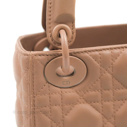 Christian Dior Mini Lady Dior Blush Ultramatte Cannage Calfskin
