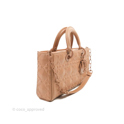 Dior Lady D-Joy Bag Rose Des Vents Cannage Calfskin with Diamond Motif
