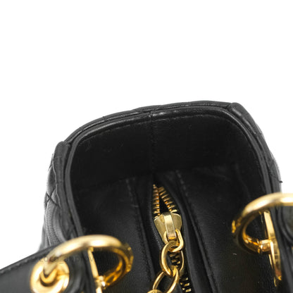 Christian Dior Medium Lady Dior Black Lambskin Gold Hardware
