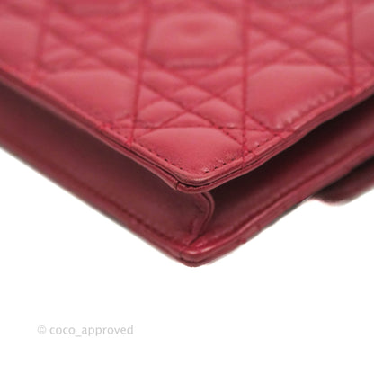 Dior DiorAddict WOC Red Lambskin Gold Hardware