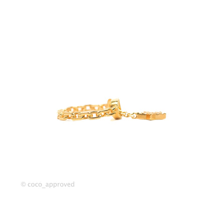 Dior Petit CD Ring Pink Crystals Rose Gold-Finish Metal