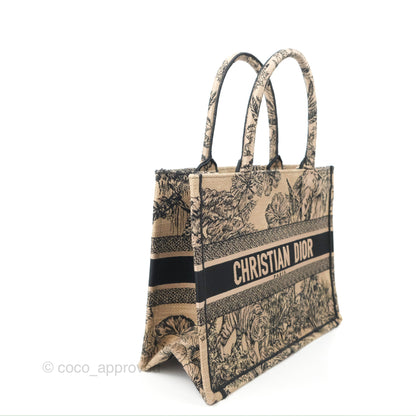 Dior Medium Book Tote Beige Multicolor Toile de Jouy Voyage Embroidery
