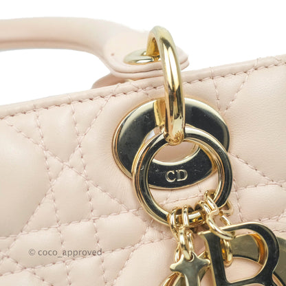 Christian Dior Lambskin My ABCDior Lady Dior Pale Pink Gold Hardware