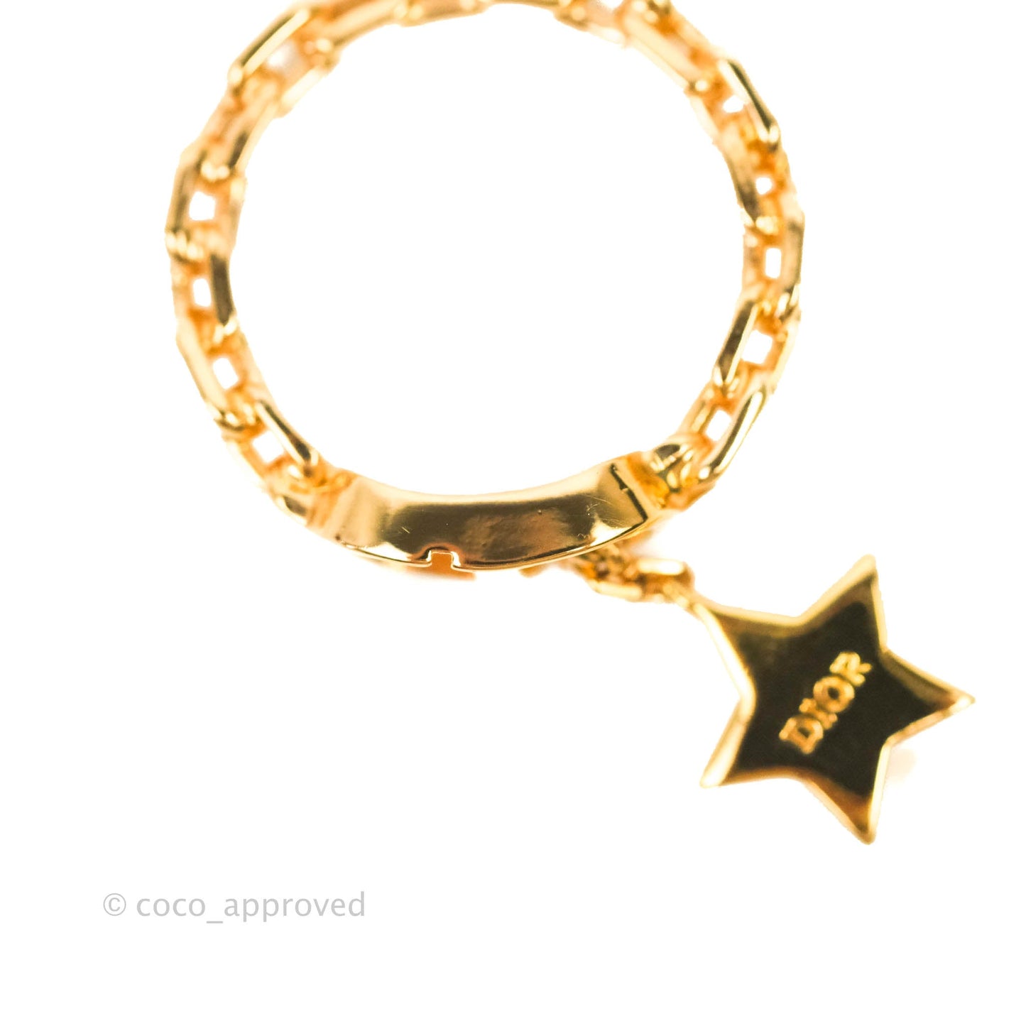 Dior Petit CD Ring Pink Crystals Rose Gold-Finish Metal