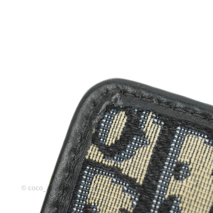Christian Dior 30 Montaigne Blue Oblique Jacquard 2-in-1 Pouch
