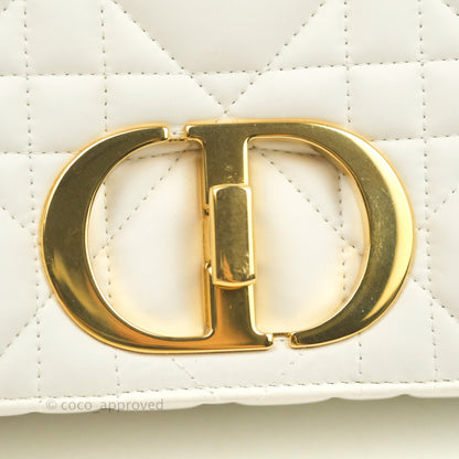 Christian Dior Medium Caro Bag Latte Matte Padded Macrocannage Calfskin